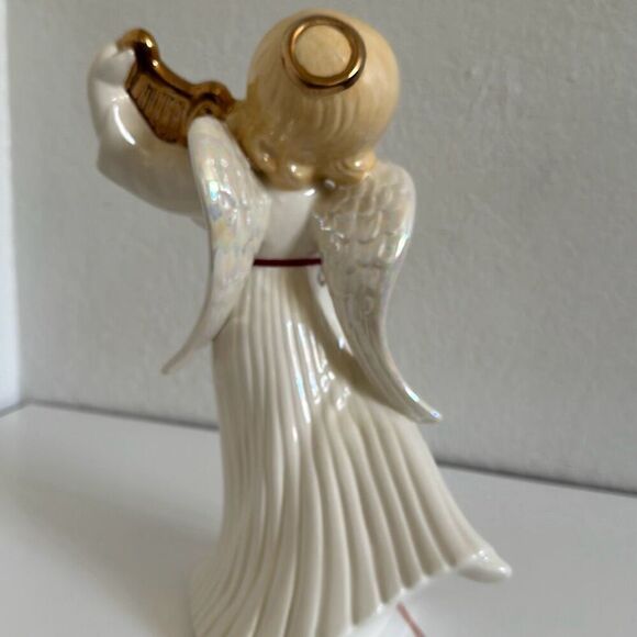 12” Vintage Angel With Harp Statue - Picture 7 of 9